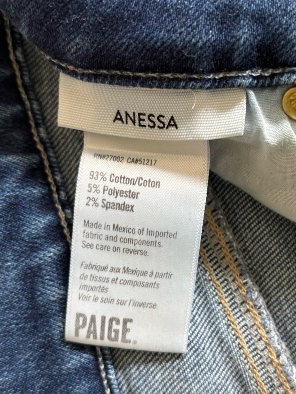Paige Anessa High Rise Wide Leg Petite Jeans Frayed Hem in Arpeggio Size 29 EUC - Picture 10 of 11